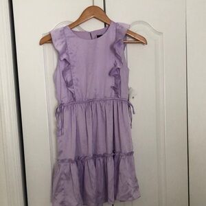 Purple Tiered Ruffled Sundress with Flutter Sleeves by Aqua Girl, NWT